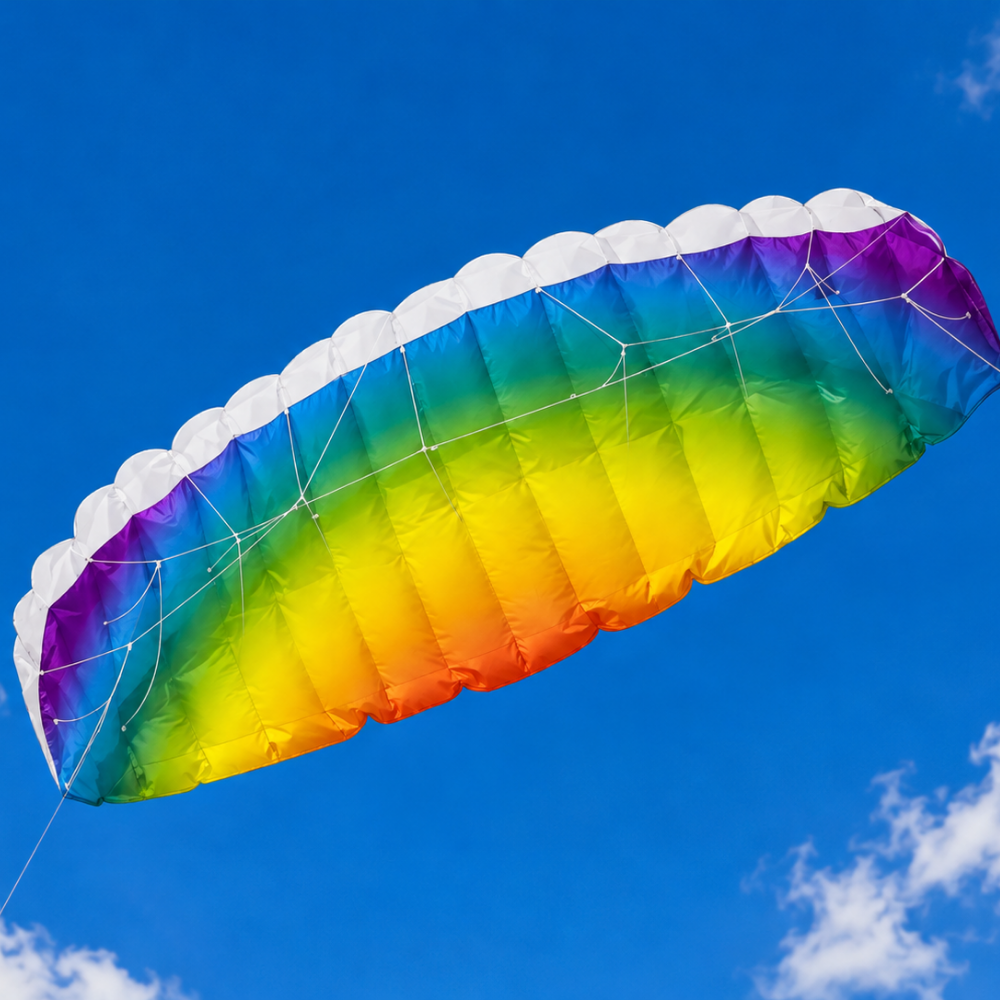 Wikz Aurora Parafoil Drage i Regnbue flyver i luften